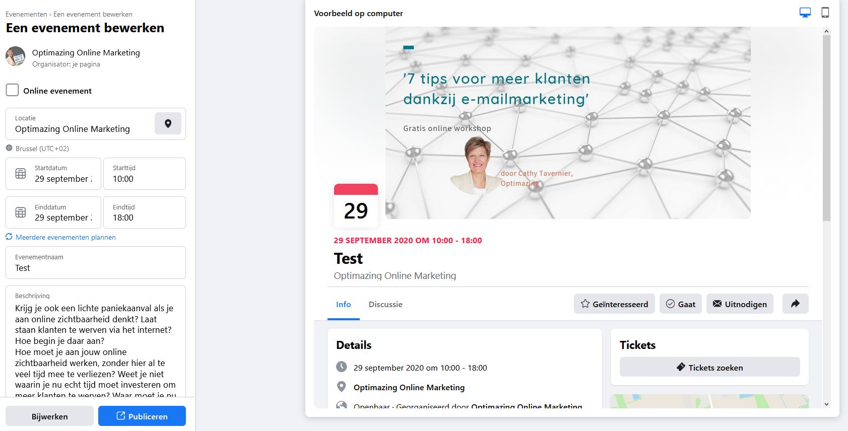 FB nieuwe lay-out evenement