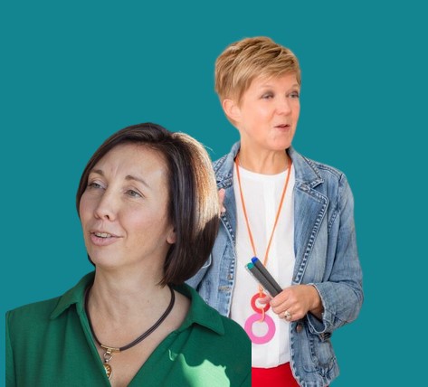 An De Saedeleer - Chi-An en Cathy Tavernier van Optimazing - background groen