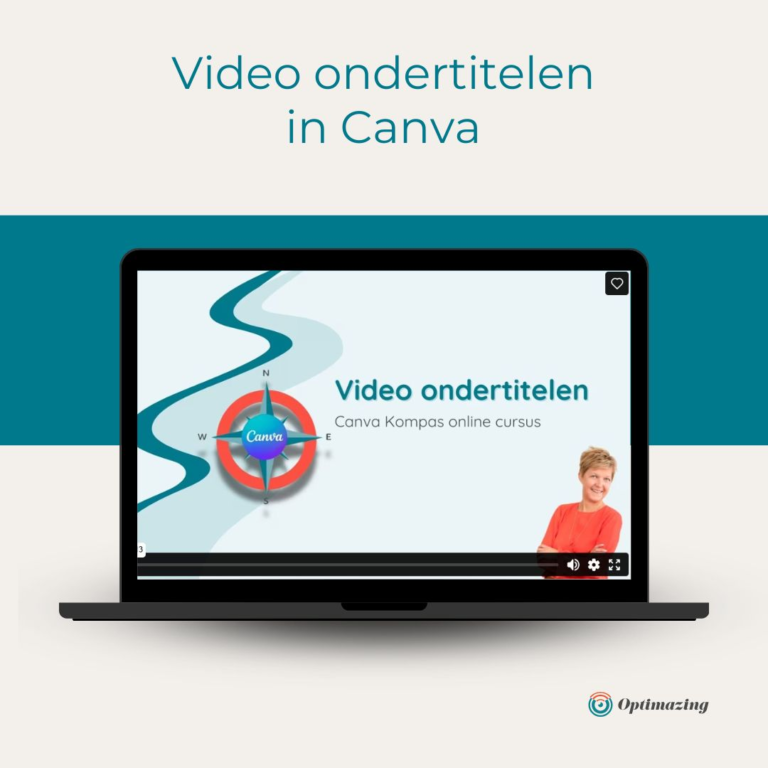 Canva Kompas - Opitmazing Online Marketing Cathy Tavernier - Video ondertitelen via Canva promo